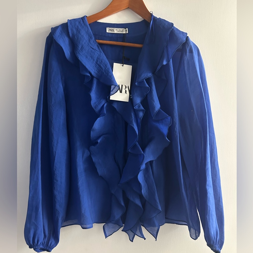 Zara Vibrant Blue Blouse